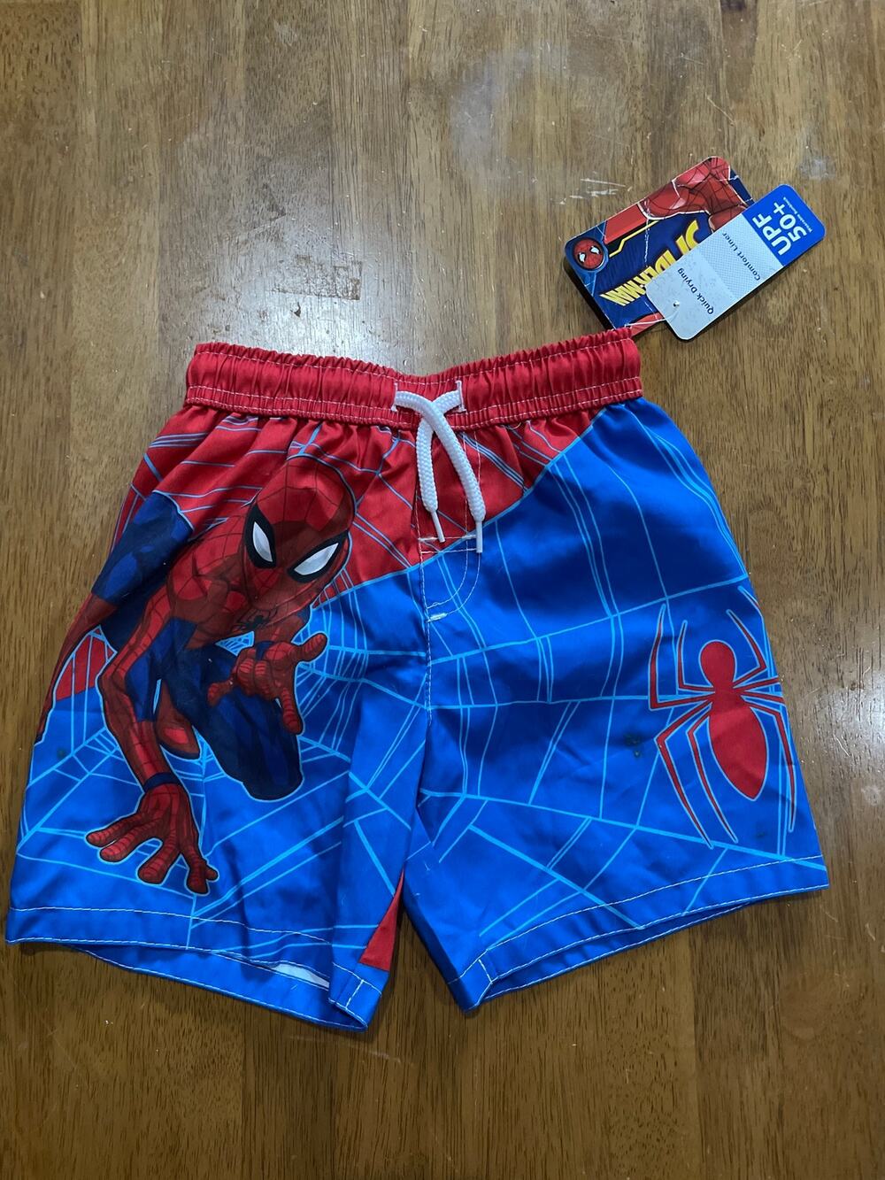 NWT spiderman 2T swim trunks